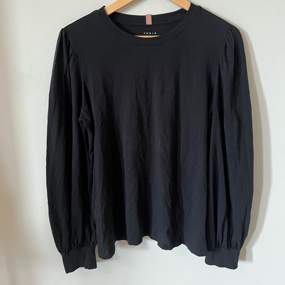 LUNYA Organic Pima Long Sleeve Tee black small - Picture 6 of 10